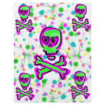 Lime Green Hot pInk Skull Colourful Cosmos flyers