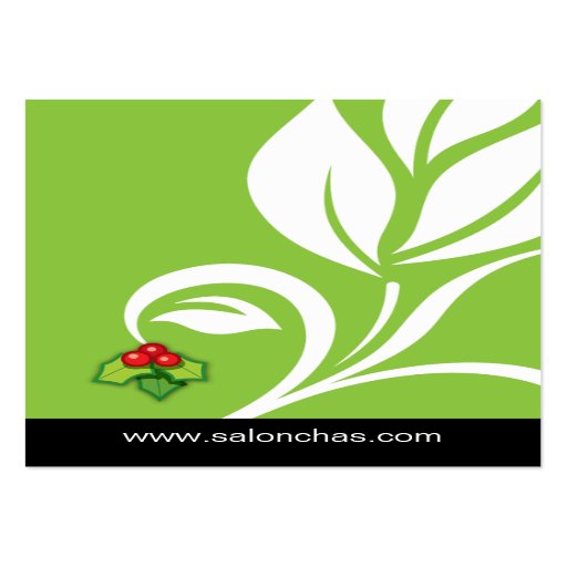 Lime green Leaf Salon Spa Gift Card Xmas Business Card Templates