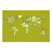 Lime green maps photograph