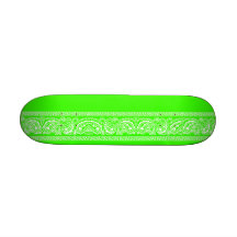 Lime Green Paisley Skateboard Mini