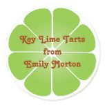 Lime green party favour label seal jar top round stickers