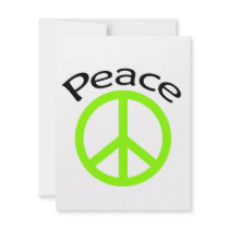 Lime Green Peace & Word