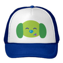 Lime Green Puppy Dog Mesh Hats
