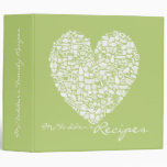Lime Green Recipe Personalized Name Binder