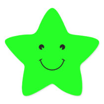 Lime Green Smile Sticker