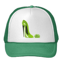 Lime Green Stiletto Shoe Hats