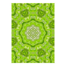 Lime Green Watercolor Mandala Custom Announcements