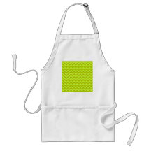 Lime Green Zig Zag Pattern. Apron