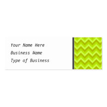 Lime Green Zig Zag Pattern. Business Cards