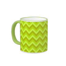 Lime Green Zig Zag Pattern. Coffee Mug