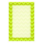 Lime Green Zig Zag Pattern. Customized Stationery