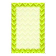 Lime Green Zig Zag Pattern. Customized Stationery