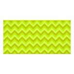 Lime Green Zig Zag Pattern. Photo Card