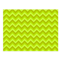 Lime Green Zig Zag Pattern. Post Card