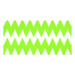Lime Green Zigzags. Personalized Photo Card
