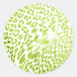Lime Leopard Print Stickers