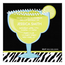 Lime Margarita Personalized Invitations