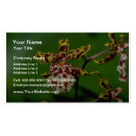 Lime Oncidium flowers Business Card Template