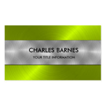 Lime Stainless Steel Business Card