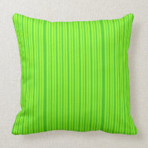 Lime Striped Abstract Throw Pillow