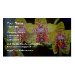 Lime Vanda flowers Business Card Template