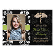 Lime Veterinary Vet School Graduation Announceme Personalized Invitation