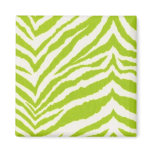 Lime & White Zebra Fridge Magnet