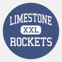Limestone - Rockets - Community - Bartonville Round Sticker