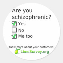 LimeSurvey Schizophrenic Stickers