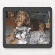 Limier et schnauzer miniature Mousepad Tapis De Souris