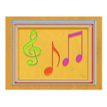 Limite à retentir bonne - symboles de musique de d carte postale