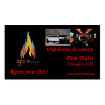 Limo Pic, Ignite Logo, limo 2, 702-460-3071, Ig... Business Card