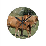 Limousin cow and calf clocks