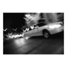 Limousine de ville la nuit photos sur toile