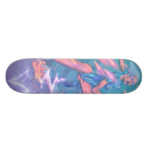 Lina Lightning Skateboard (blue to purple tint)