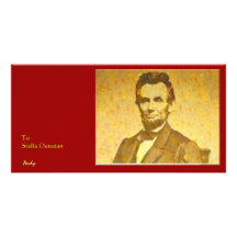 Lincoln 1864 Portrait Customized Photo Card