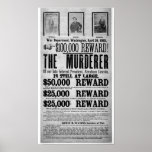Lincoln Assassination Wanted Poster posters