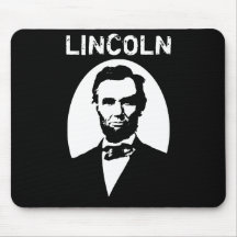 Lincoln Black and White Mouse Pads