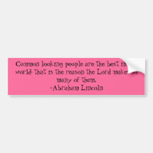 Lincoln: Common People Bumper Sticker