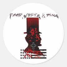 Lincoln Dark Top Hat-Dead, White & Blue Stickers