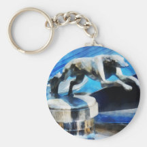 Lincoln Greyhound Hood Ornament Key Chains