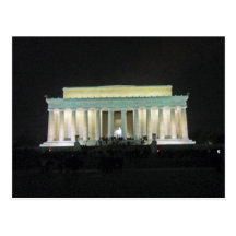 Lincoln Memorial at Night Washington DC 002 Post Card