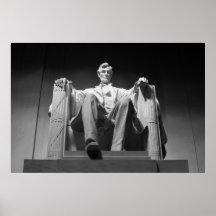 Lincoln Memorial B&W Poster