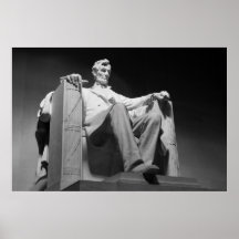 Lincoln Memorial B&W Poster