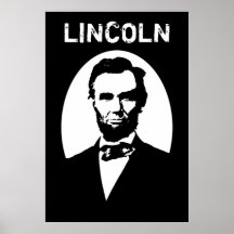 Lincoln noir et blanc affiches