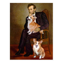 Lincoln - Pembroke Welsh Corgis (two) Postcards
