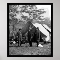 Lincoln, Pinkerton and McClernand at Antietam 1862 Posters