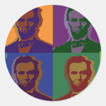 Lincoln Round Stickers