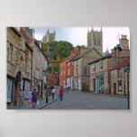 Lincoln steep Hill & Cathedral, Lincolnshire posters
