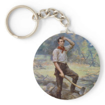 Lincoln the Rail Splitter by Jean L. Gerome Ferris Key Chains